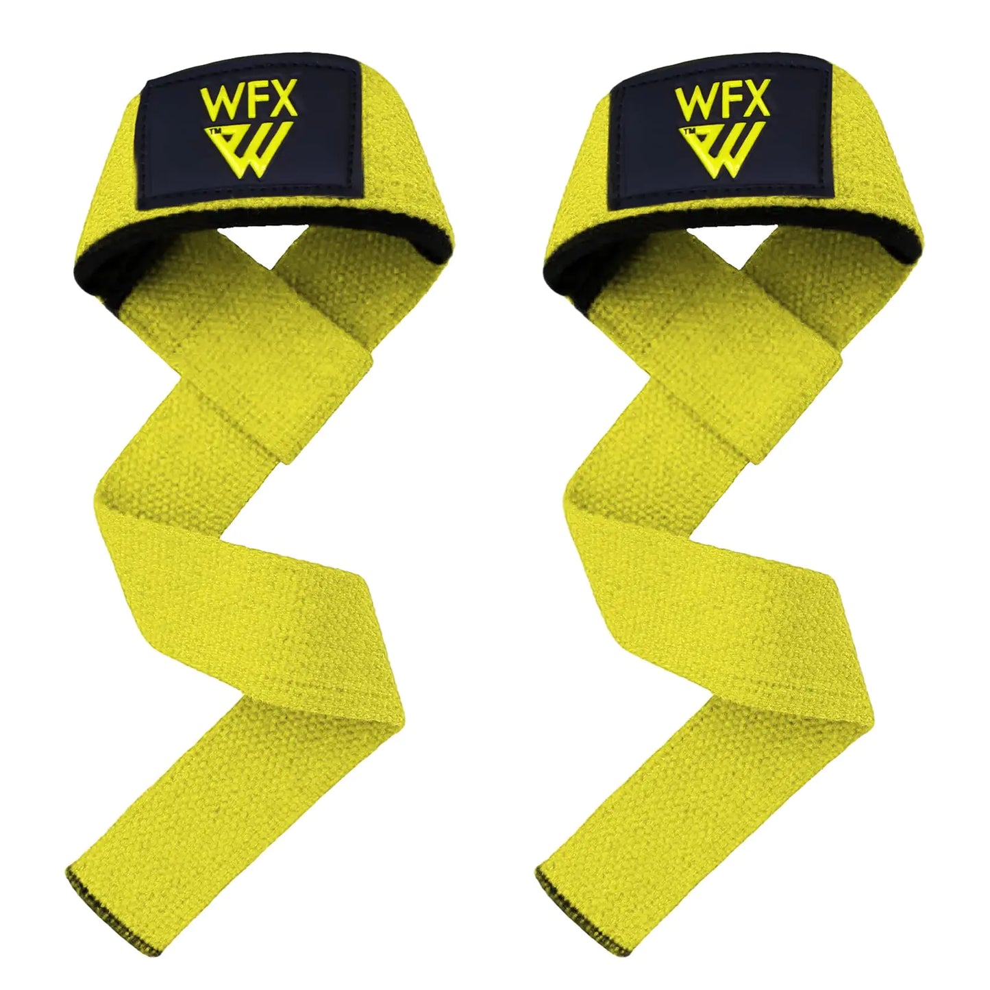 Weight Lifting Straps Wrist Support Padded Neoprene Gym Cross Training Hand Bar Weightlifting Straps Fitness Bodybuilding Power Exercise Grips Deadlift Men Women Yellow