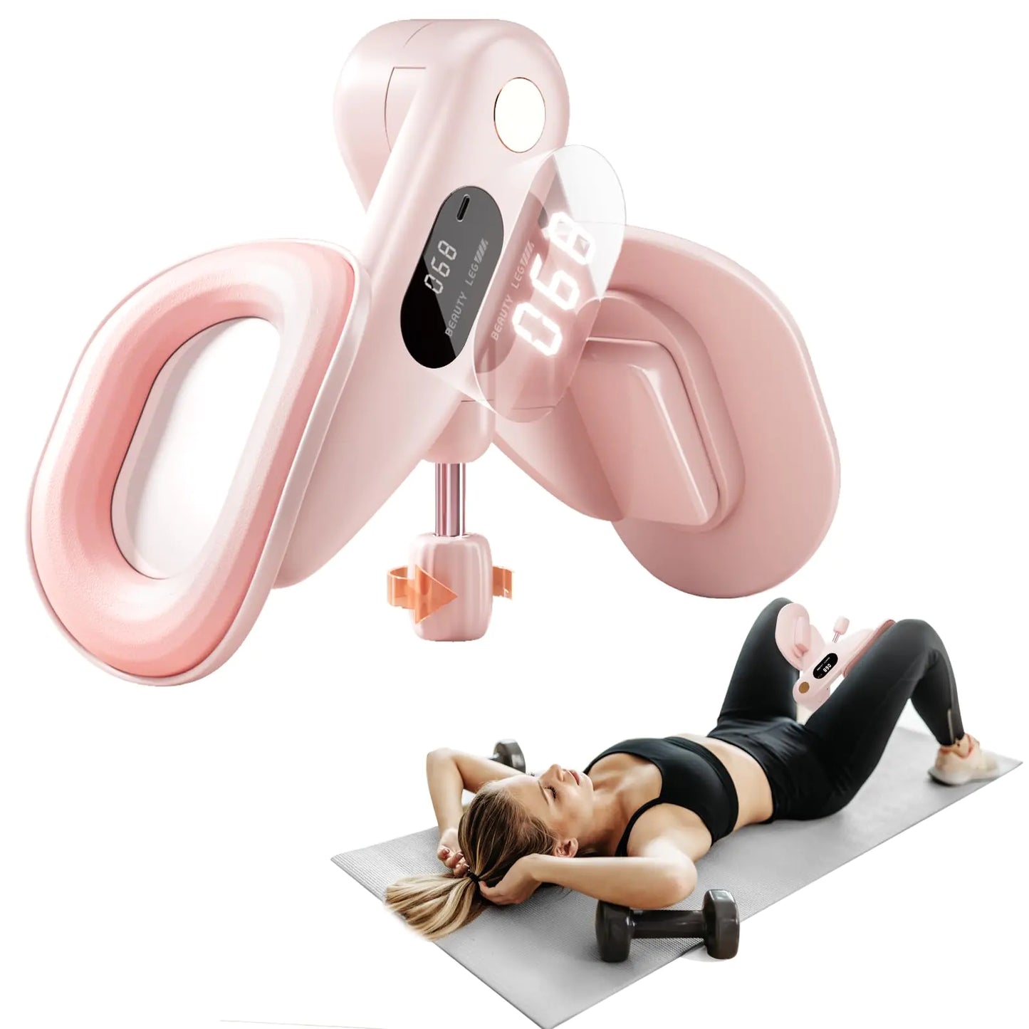 WKWE Thigh Master Hip Trainer Kegel Exerciser Pelvic Floor Muscle Trainer for Women and Inner Thigh Exercise Workout for Men Thigh & Hip Strengtheners for Home Gym Workout