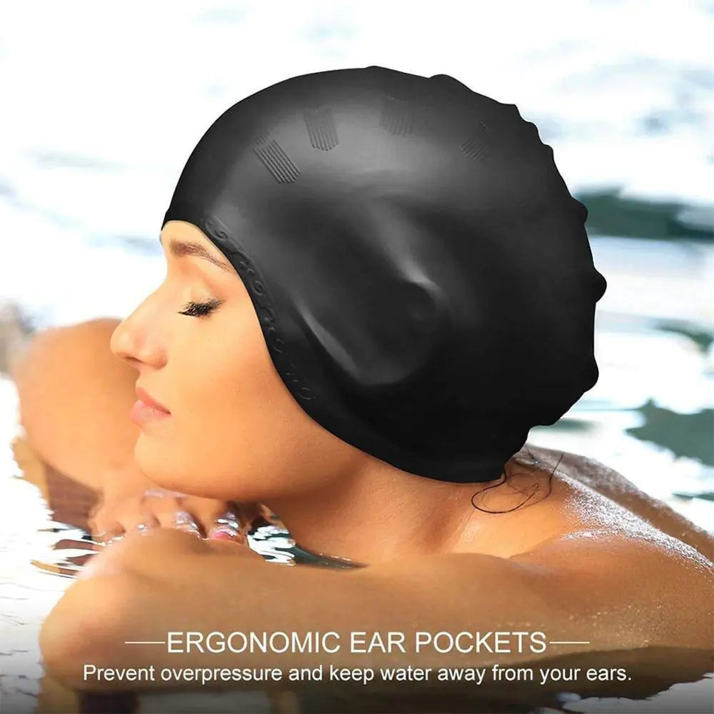High Elastic Waterproof Swimming Cap for Long Hair