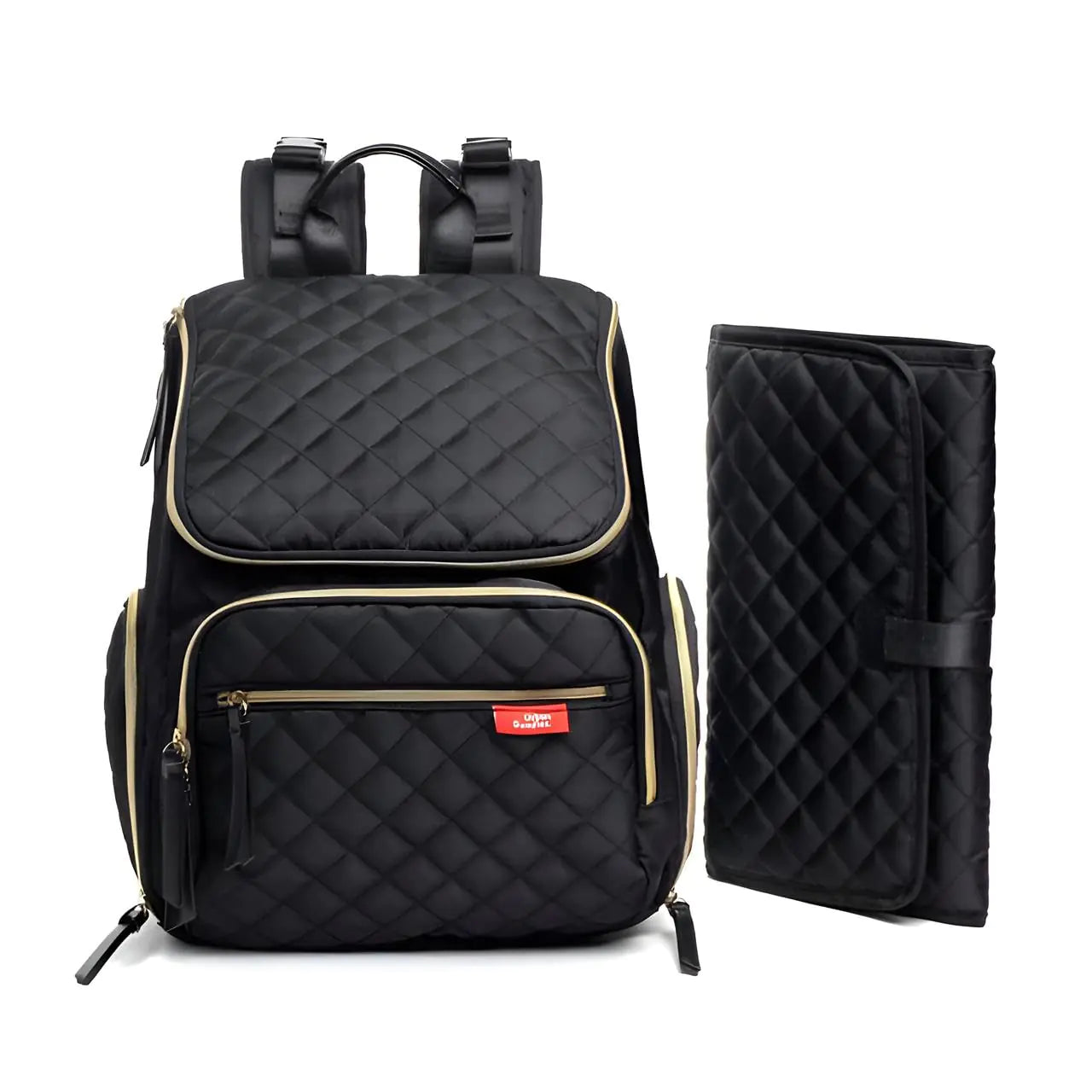 Backpack Diaper Bag – Large Diaper Bag Backpack Stylish Baby Bag with Stroller Straps Breast Pump Bag Insulated Pockets and Baby Changing Pad Baby Travel Bag Waterproof Backpack – Black