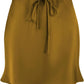 Womens Drawstring Satin Mini Skirt High Waisted Elegant Casual A-Line Flared Silk Short Skirts for Women