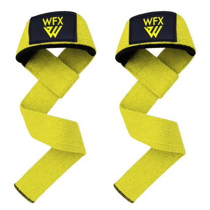 Weight Lifting Straps Wrist Support Padded Neoprene Gym Cross Training Hand Bar Weightlifting Straps Fitness Bodybuilding Power Exercise Grips Deadlift Men Women Yellow