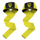 Weight Lifting Straps Wrist Support Padded Neoprene Gym Cross Training Hand Bar Weightlifting Straps Fitness Bodybuilding Power Exercise Grips Deadlift Men Women Yellow