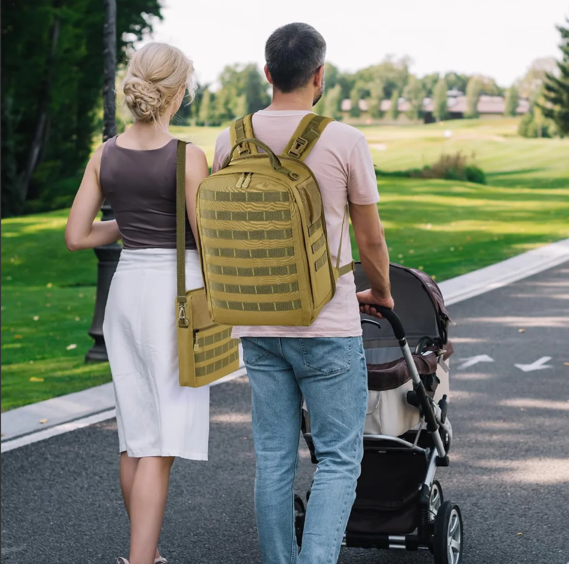 MABOZOO Baby Diaper Bag Backpack Combo with 4 Detached Bag Diaper Bag with Expandable Diaper Changing Station and Pad Dad Diaper Bag Baby Bag for Boys Girls