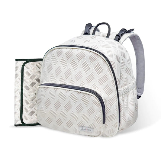 Diaper Bag Backpack Small Diaper Bag with Changing Pad Baby Bag Backpack Girls BoysTravel Mini Maternity Bags with Insulated Pockets Stroller Straps LightweightWhite