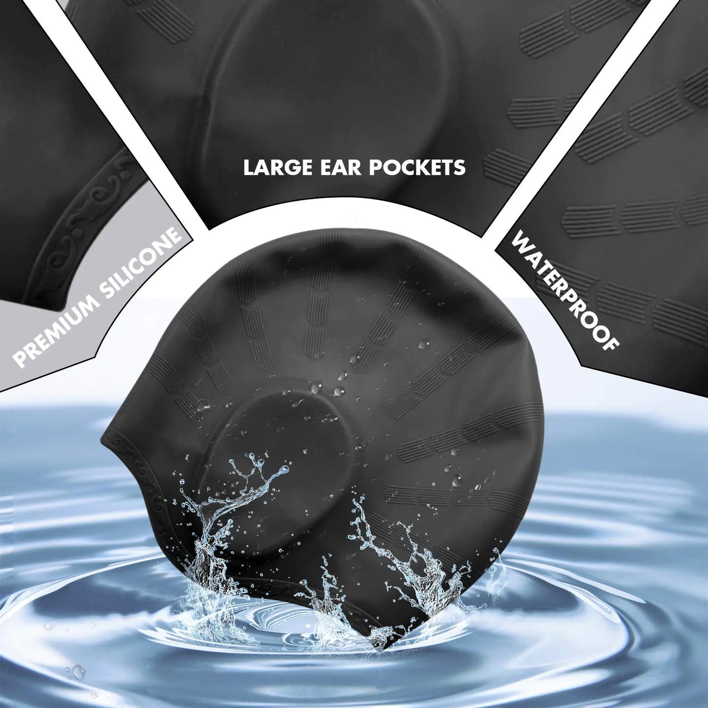 High Elastic Waterproof Swimming Cap for Long Hair