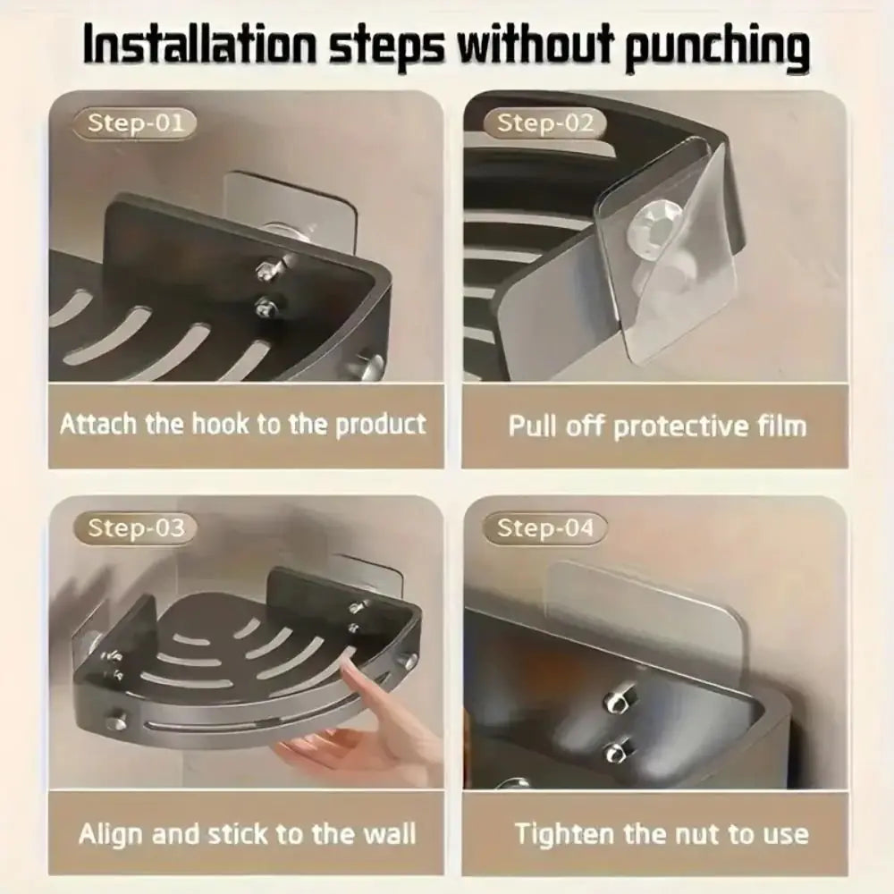 2-Tier Space-Saving Corner Shower Caddy Organizer